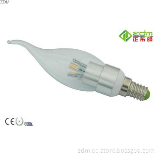 E12 LED Candelabra Bulb 3W 220±20LM 360° Beam Angle